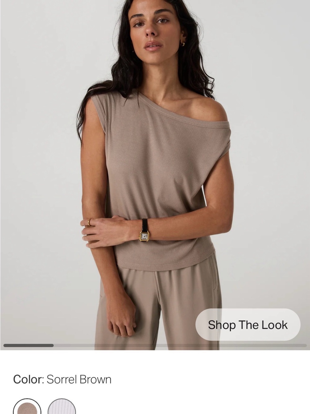 Vuori Sorrel Brown Asymmetrical tank. NWT.